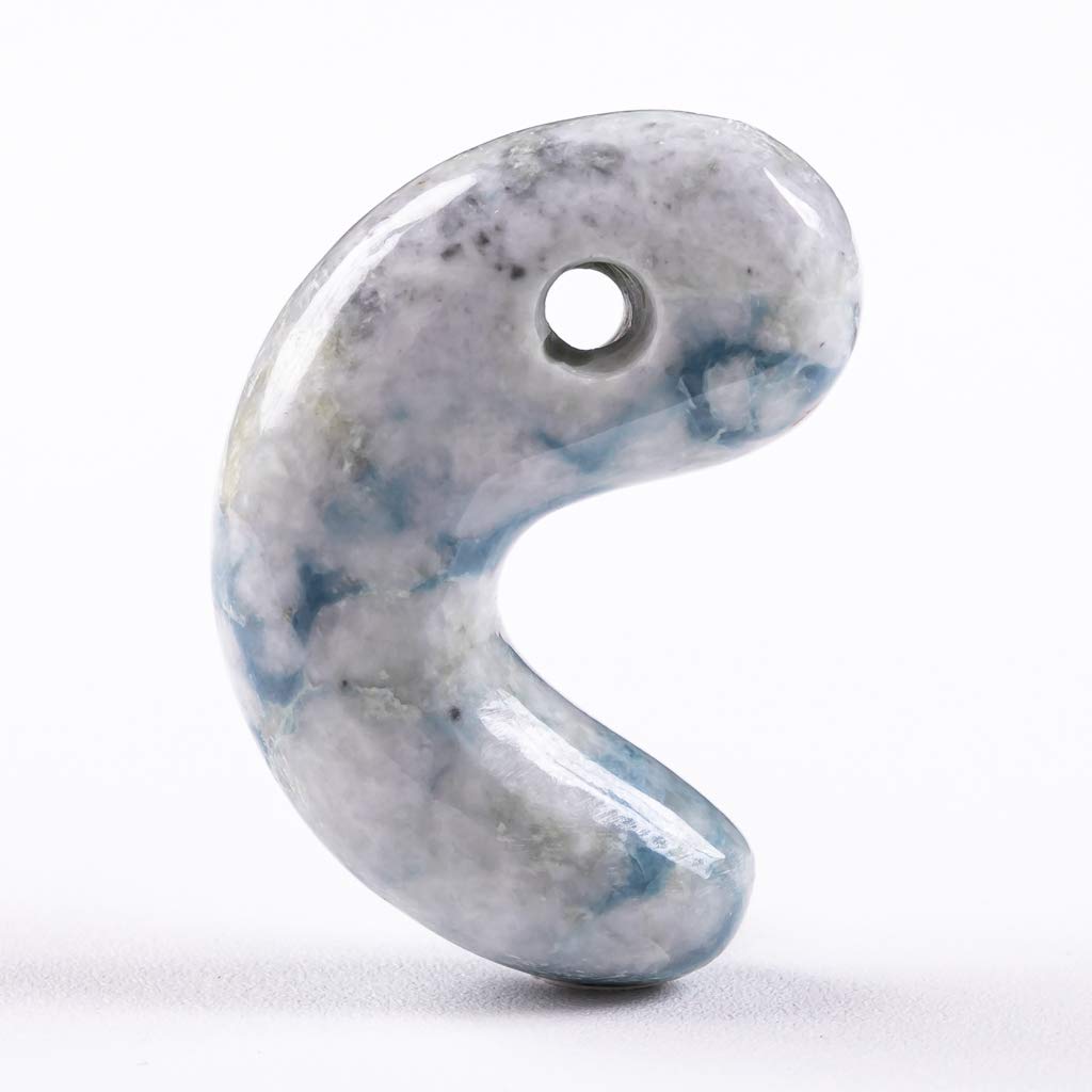 Itoigawa Natural Jadeite Irikonzawa Excellent Japanese National Jomon Power Stone Paulownia Wood MT0755 Magatama, Blue, Luster, Stone, [Special