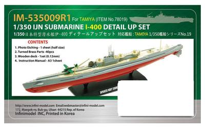 Infinimodel 1/350 IM Series Japanese Navy Submarine I-400/T Company Ship Detail Up Set, Plastic Model Parts, IM53509