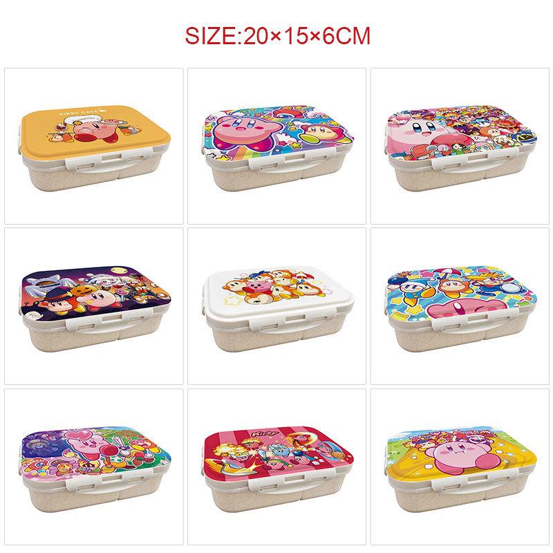 Anime Cartoon Kirby Printed Wheat Straw Lunch Box