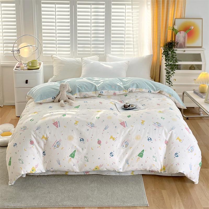 Floral Duvet Cover Botanical Flowers Pattern Bedding Cotton Comforter Cover Lightweight Boho Floral Quilt Cover for Girls Women