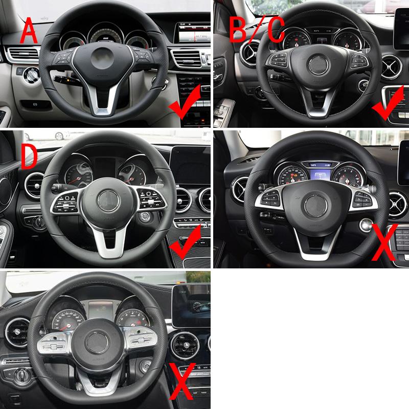 Auto Lenkrad Control Schalter Taste Trim Rahmen Innen Zubehör Für Mercedes-Benz ABCE CLA GLA GLC GLB GLE GLS