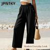JPNTKY Women's Fashion Casual Solid Color Print Pants & Capris