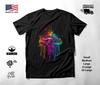 Sports Car Neon Graphic T-Shirt Black Unisex S-2XL