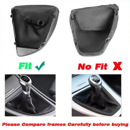 Gear Shift Lever Knob 6 Speed Manual Shifter Lever Boot Cover for BMW 1 Series