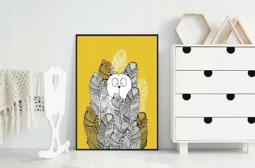 Obraz plakat w ramie a4 cm miś pd283