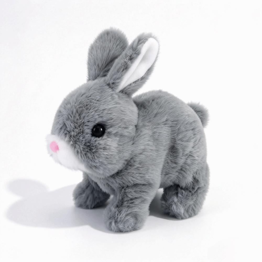 Wag Tail Electric Bunny Plush Walking Wiggle Ears Interactive Plush Toy Birthday Gifts