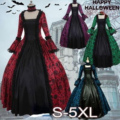 Halloween Renaissance Gothic Fantasy Brokat Kleid Steampunk Ballkleid Theater Kostüm