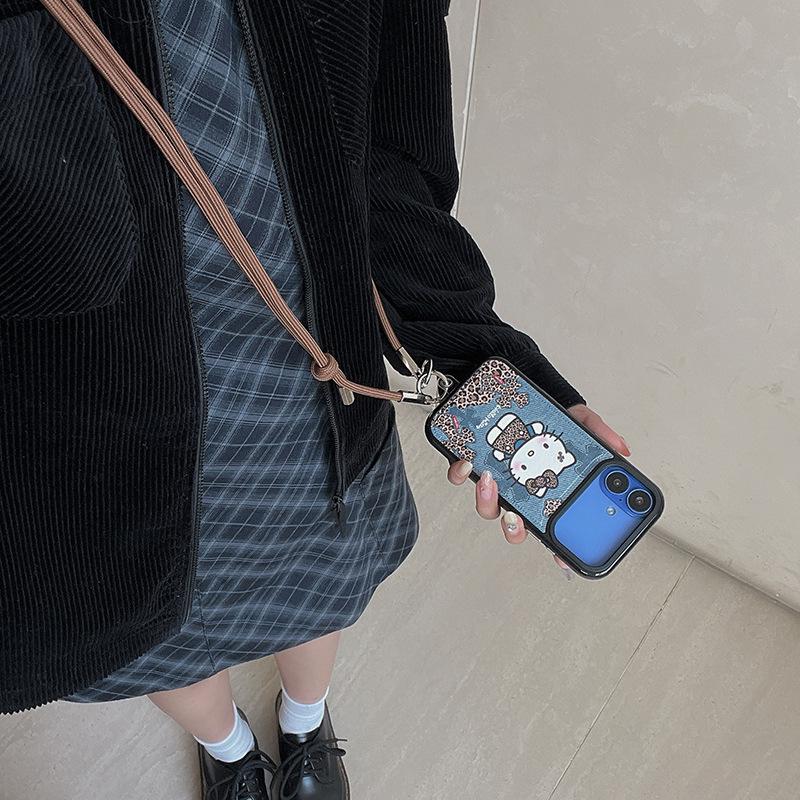 Adjustable Crossbody Women's Universal Phone Case with Keychain - Drop-Proof, Sturdy, and Durable Lanyard Style