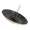 New 16-bone Vinyl Automatic Double Umbrella Three-fold Wind-resistant Reinforced Folding Umbrella Umbrella Plus