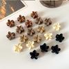 10Pcs/set Small Flower Hair Claw Clips for Women Girls Matte Rectange Jaw Clips Semicircle Barrettes for Thin Hair