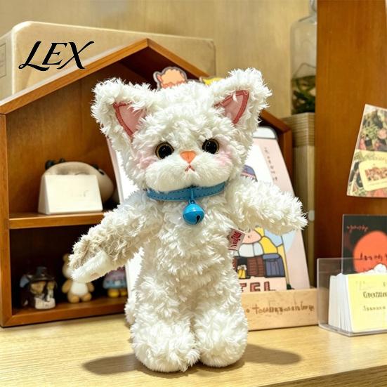Mini Stuffed Cat Charm Plush Pendant, Cute Fuzzy Curly Kitten Charm, Soft Gift for Lovers Animal Keychain Backpack Fluffy Key Ring