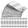 2025+ 50 Pack Stainless Steel Metal Engraving Blanks, Rectangle Blank Tags for Stamping, 1x2 Inch