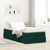Ottoman Bed with Mattress Dark Green 90x200 Cm Velvet