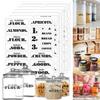 Spice Jar Labels Preprinted Black Letters Clear Stickers Fit Round or Rectangle Spice Jars Herb Seasoning Kitchen Labels