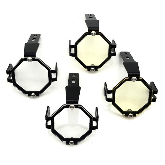 2Pcs Foglight Covers with Screws Scratch-Resistant Alloy Frame Acrylic Cover Universal Protection Accessories Motorcycle Fog Lamp Protector Guards