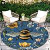 Crystal Velvet Carpet[1pc Bee&Flower Rug] Spring In The Air 1pc Crystal Velvet Round Carpet/Rug/Mat with Bee&Flower Pattern,