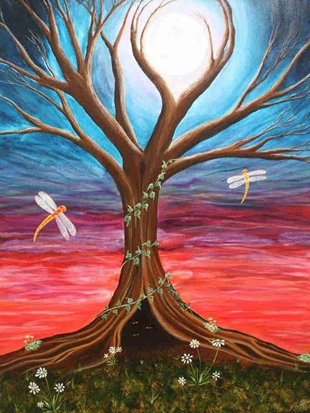 Diamond Embroidery Scenery Tree Diamond Painting Full Round Landscape Picture Of Rhinestone Mosaic Flowers Decor Home