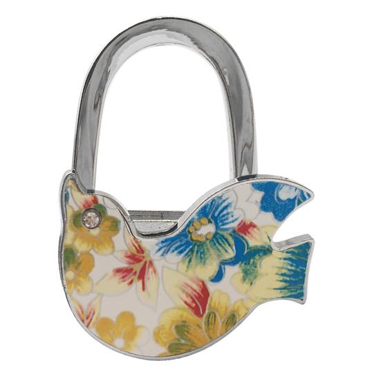 

Нержавеющий крючок для вешалки для сумок, складной сплав, хорошая несущая способность, вешалка для сумок в форме птицы для улицы жёлтый