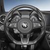LUBTW1 Suitable for Alfa Romeo Carbon Fiber Texture Steering Wheel Cover with Segmented Quick-Release Design, Durable, for Models Such as Junior,