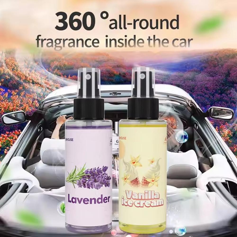 Car Air Freshener Spray Car Fragrance Long-Lasting Light Strawberry Cake Scent Fresh Perfume Car Interior Deodorant Spray