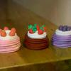 1 Pièce Modèle Gâteau Fraise Porte-clés Apaisant Clés Bouton de Doigt Jouets Anti-Stress Cadeaux Drôles de Décompression Pour Enfants Adultes