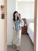 Chic 2026 Summer Two-Piece Set: Sleeveless Waist-Cinching Top & Wide-Leg Pants for Women