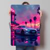 R Sports Car Tin Poster Customized Retro Wall Art Vintage Metal Signs for Garage Modern Home Decoration Luxury Office Decor