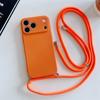 Umhängeband Einfarbige Hülle Für iphone 17 Air 16 15 14 Plus 13 Pro Max Luxus Stoßfestes Silikon Weiche TPU Rückseite