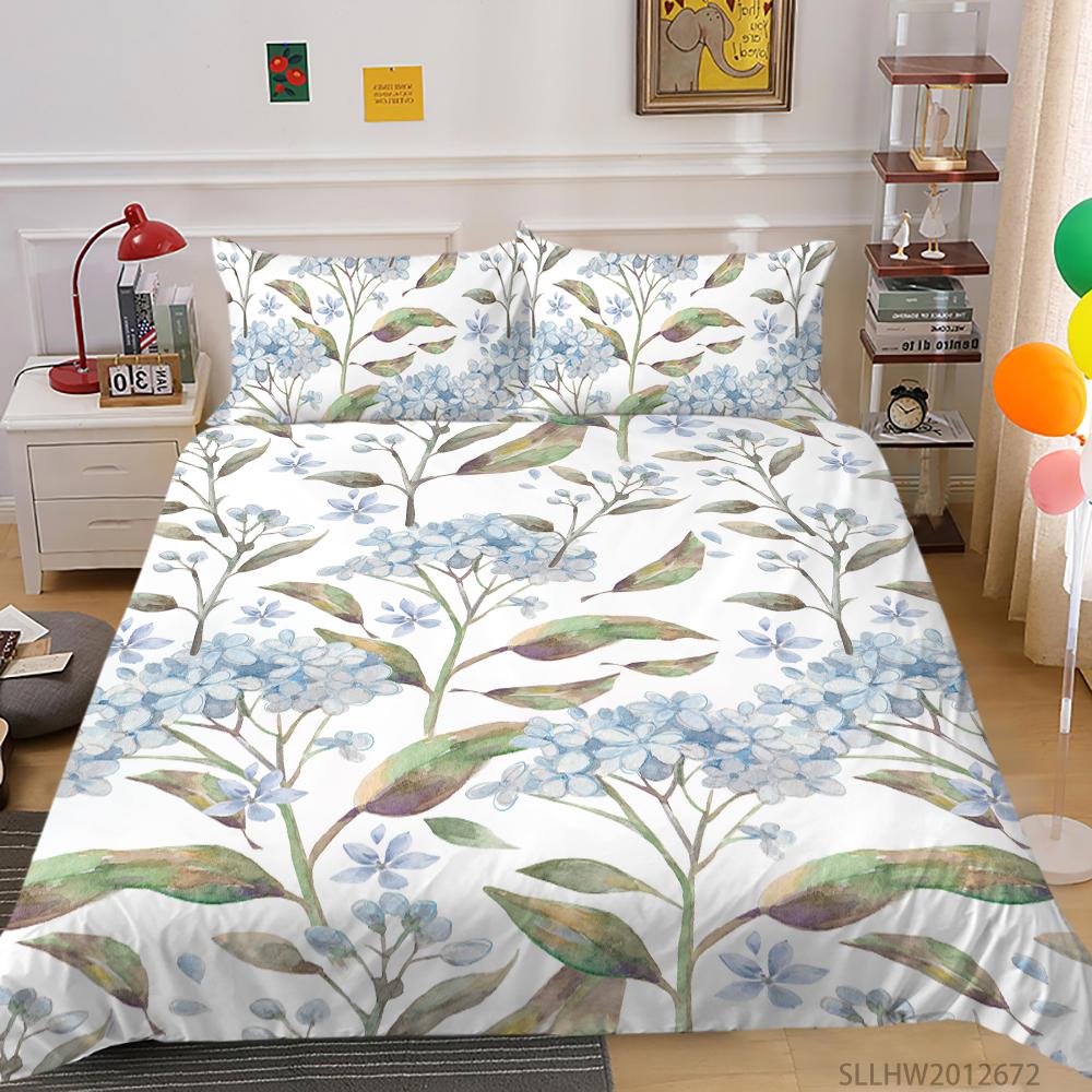 3D-Farbmuster-Grafikdruck-Bettwäsche, Einzelbett, Doppelbett, volle Größe, Vintage-Muster, Kissenbezug und Bettbezug, 2 oder 3 bequeme Heimdekoration