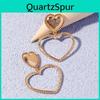 Pendientes en Forma de Corazón W240 de Aleación Galvanizada para Bodas y Regalos
