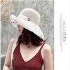 Summer Mesh Sun Hats For Women Wide-Brim Beach Bucket Caps Foldable Sun Protection Bucket Hat With Chin Strap