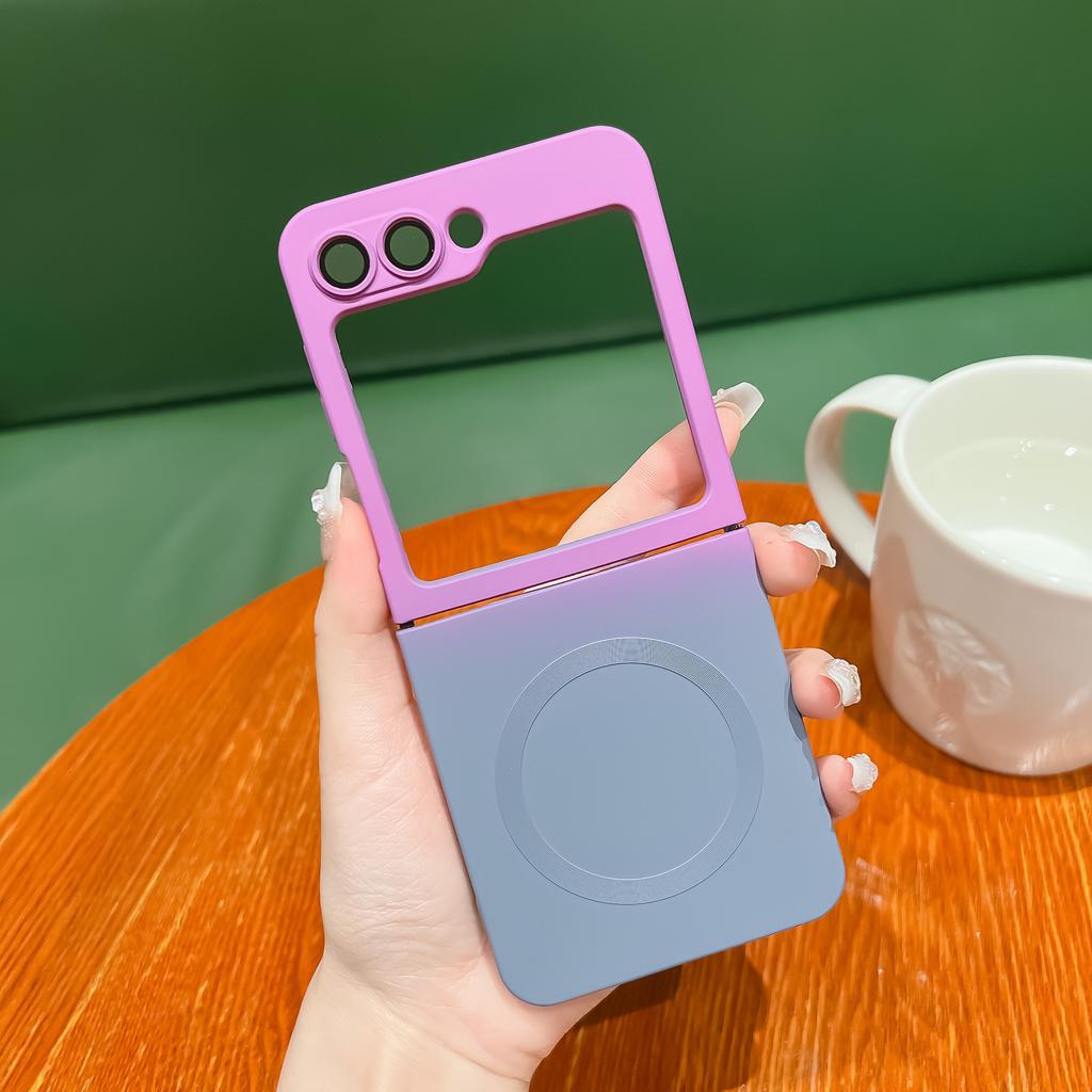 The Samsung ZFlip6 Folding Magnetic Phone Case Is Compatible with The Flip5 Gradient Soft Case and The ZFlip4 Full-coverage Tpu Protective Case