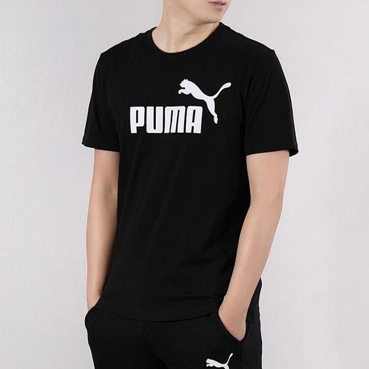 Puma Sports Casual Crew Neck Short Sleeve T-Shirt Men Tops Black 844642-01