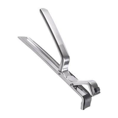 Edelstahl Küchenzange zum Anheben von Schüsseln Topf Hitzebeständiges Griffdesign Tellergreifer Verbrühschutzclip