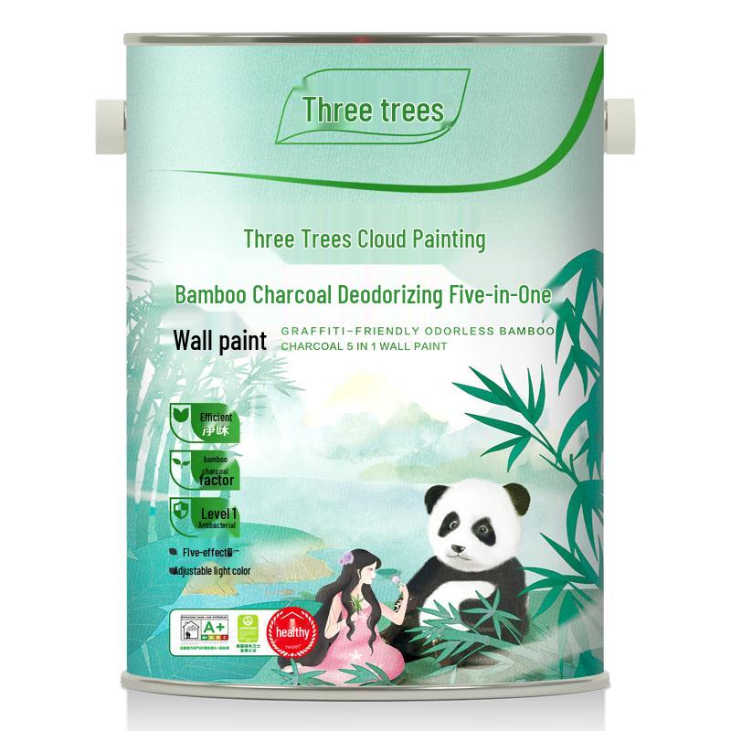 Three Trees Cloud Painting Bamboo Charcoal 5-in-1 Interior Latex Paint, 18L
