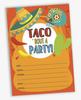 Inkdotpot Pack Of 30 Taco Bout Party Invites, Fiesta Party Invitations, Fill In Blank Invites With Envelopes