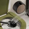 Wandmontierte Toilettenbürste Ohne Bohren Toilettenreinigung Abnehmbar Holzmaserung Toilette Langer Griff Bürste Badezimmerzubehör