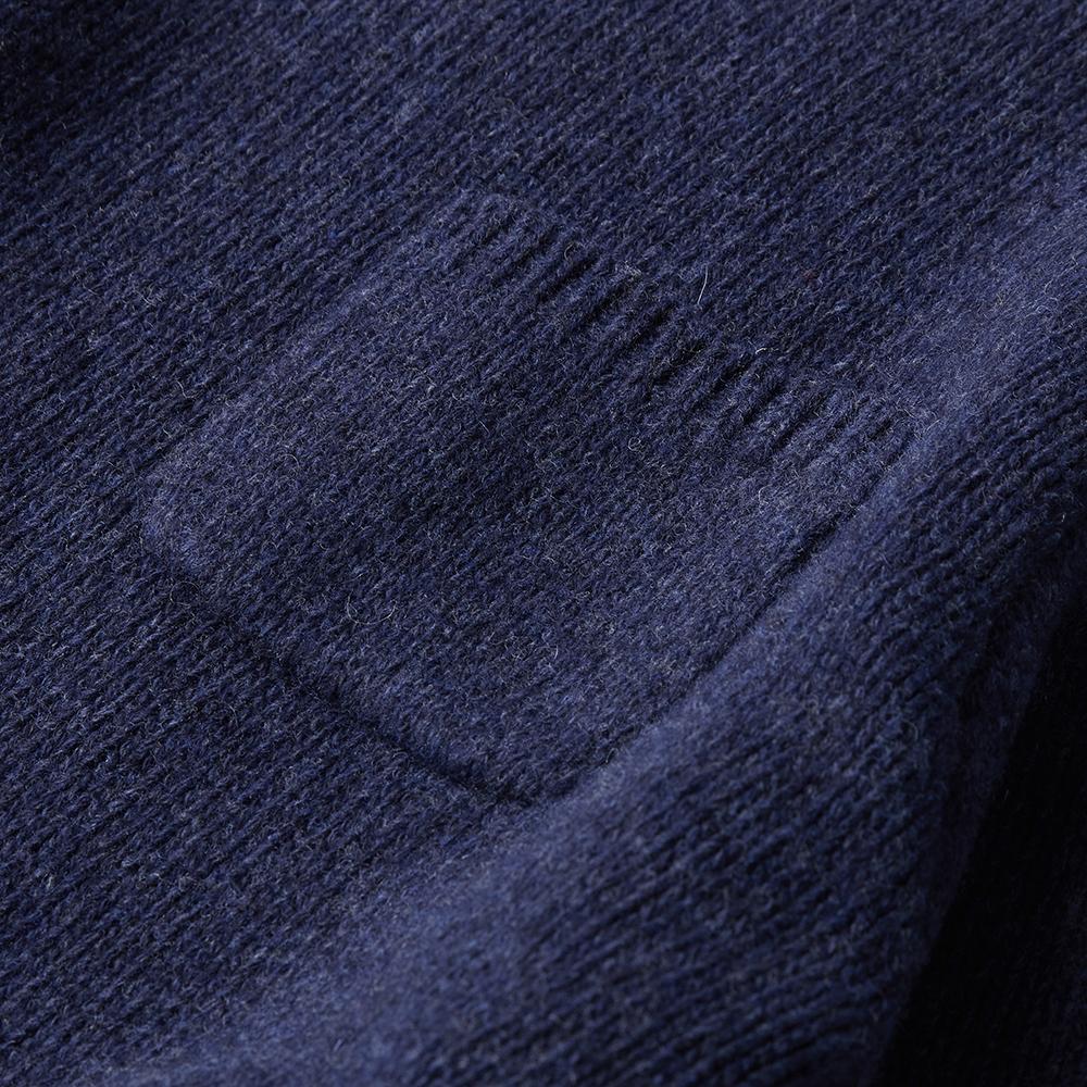 EDWARDMAX Two-Pocket Round Neck Knit (Navy)