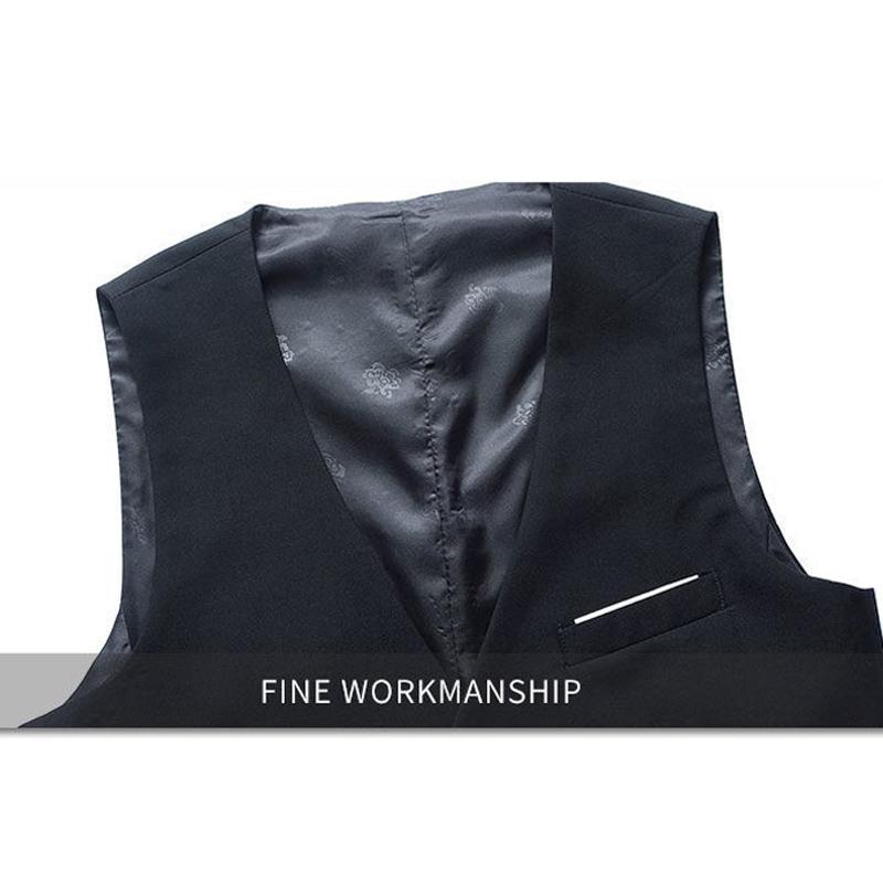 Erkekler Saf Renk Bisiklet V Yaka Eğlence Kolsuz Ceket Giyim Kolsuz Geri Askıları İş Resmi Yelek Tek göğüslü Takım Elbise-Yelek Ince