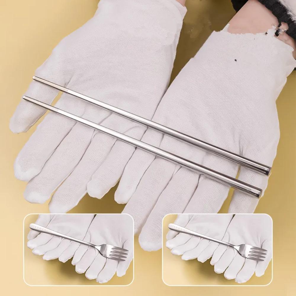 3 Pcs/Set with Storage Box Student Tableware Set Anti-slip Flateware Set Travel Cutlery Set  Camping