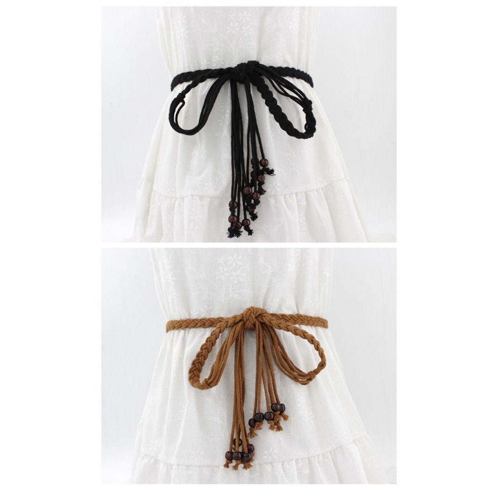 Gothic Tie Waist Rope Luxury Design Lace-up Waist Belt Braided Waist Chain  Spice Girls Streetwear