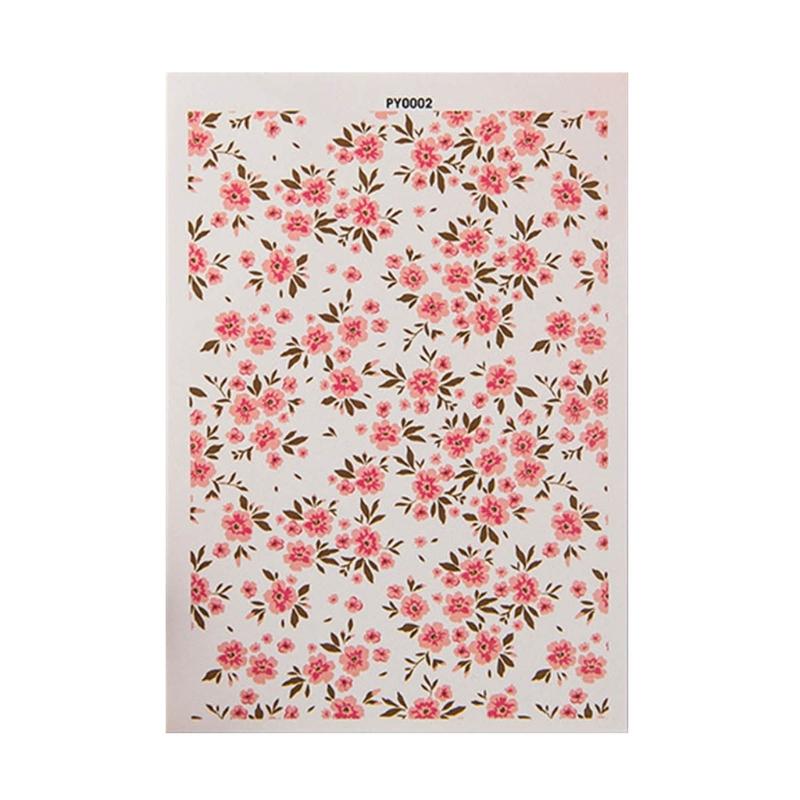 Clay Water Transfer Paper for DIY Clay Earring Jewelry, Floral Clay Transfer Sheet Flower Paper for Pottery Enamel Decal