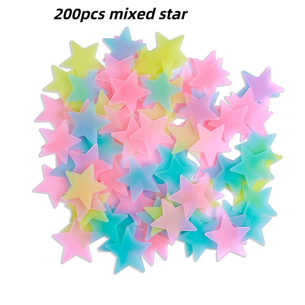 100/300 BUC Stele Luminoase în Întuneric Autocolante de Perete Fluorescente Adezive 3D Decorațiuni pentru Casă Cameră Copii Bebeluși Plafon