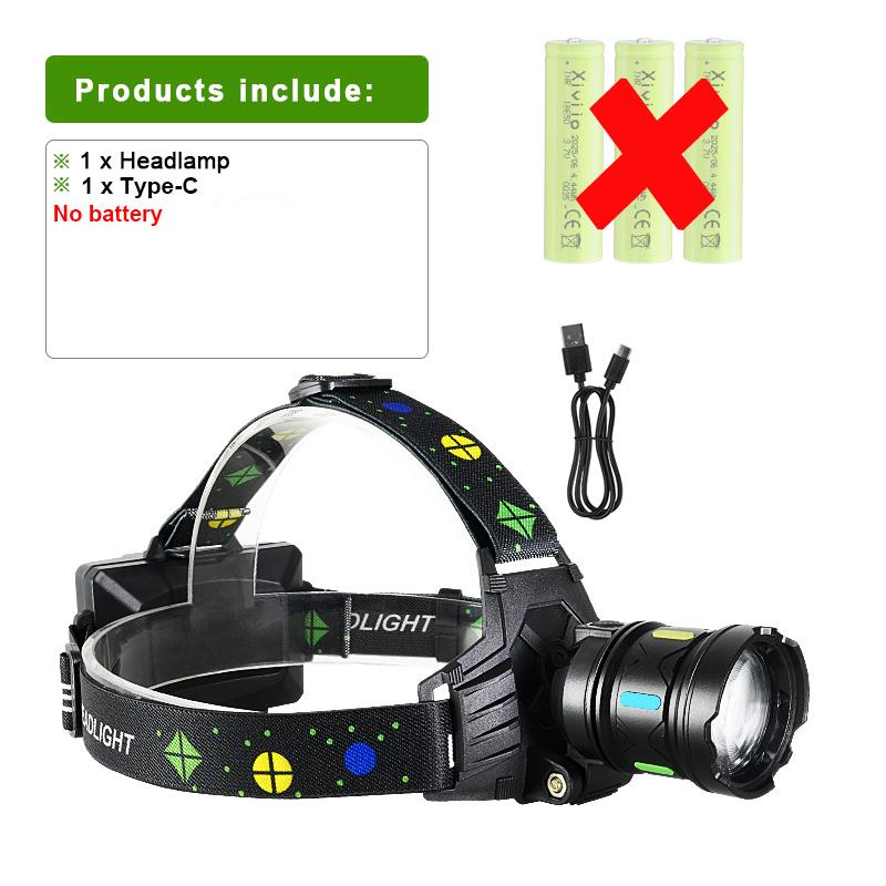 5000LM Most Powerful Headlamp White/Yellow Lights Rechargeable LED Headlights Lighting  Camping Fishing Head Flashlight