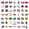 50Pcs Vintage Graffiti Stickers Diy Hand Account Old Retro Cartoon Decals Toy Phone Luggage Bicycle Laptop Car Pvc Sticker