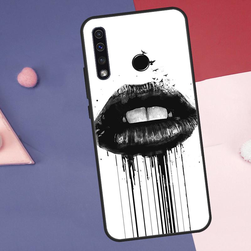 Sexy Red Lips Case For Huawei Nova 12s 12i 11i 8i 7i Y73 Y70 Y90 Y60 Y72 Y61 Y91 9 10 SE P40 Lite P30 Pro