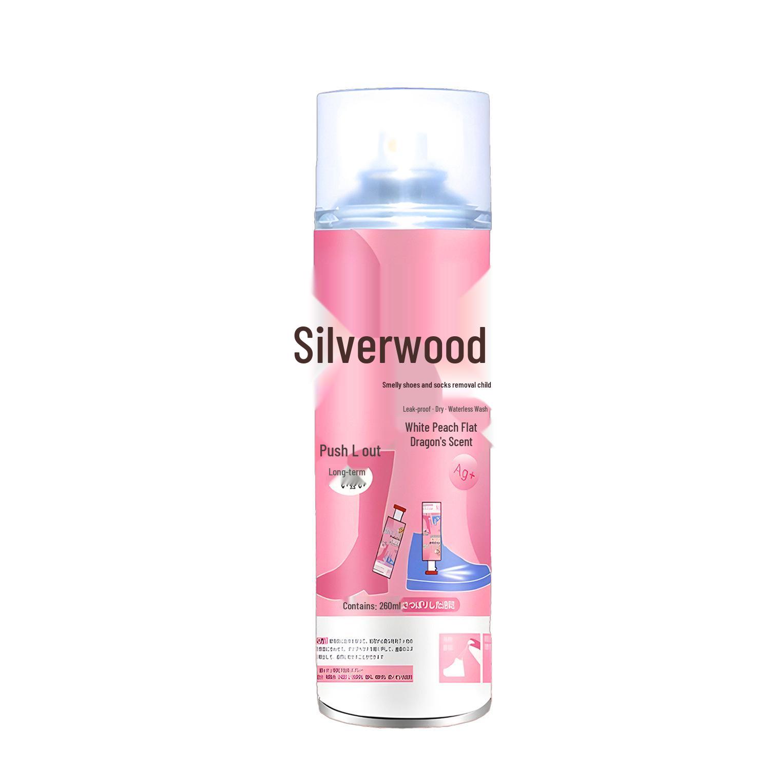 

White Peach Long-Lasting Shoe Deodorant Spray - Antibacterial Odor Eliminator for Shoes and Socks