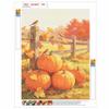 5D Diamond Art Painting Kit Autumn Pumpkins and Birds Full Drill Rhinestone Canvas Creative Craft for Home Decoration