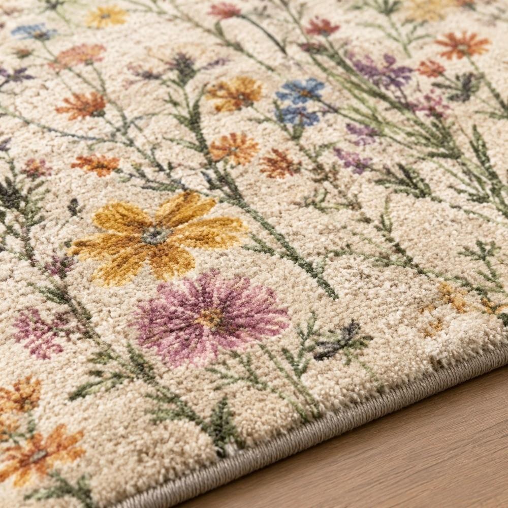 Colorful Retro Floral Floor Mat Anti Slip Floor Blanket Vintage Entrance Carpet Bedside