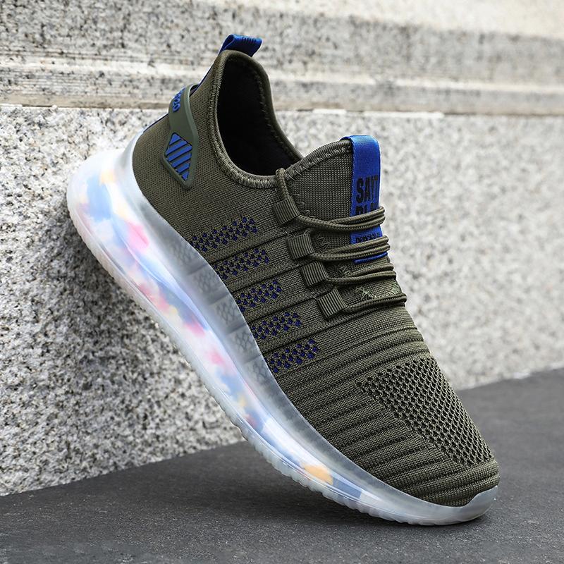 

Men s Walking Lightweight Breathable Mesh Sneakers Comfortable Casual Shoes for Men Non Slip Outdoor Athletic Footwear 48 армія зелений колір